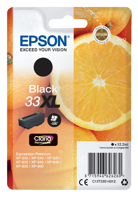 EPSON 33XL Ink Cartridge Claria Black