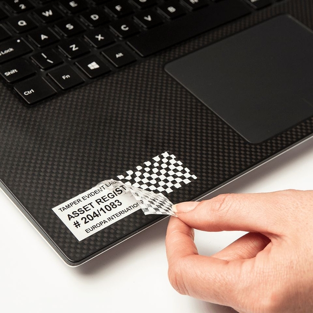 Labeltape Brother P-touch TZe-SE5 veiligheidstape 24mm zwart op wit