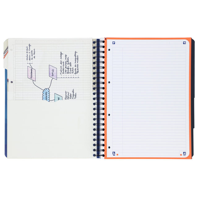 Oxford School A4+ Polypropylene Cover Twin Wire 4 Holes Projectbook Ruled 240 Pages Blue Scribzee® Compatibl