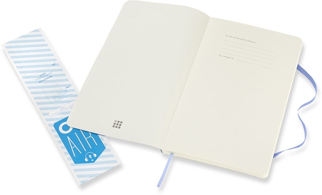 Notitieboek Moleskine large 130x210mm lijn soft cover hydrangea blue