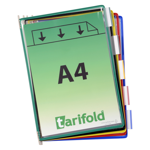 Zichtpaneel Tarifold A4 verticaal assorti 10 stuks
