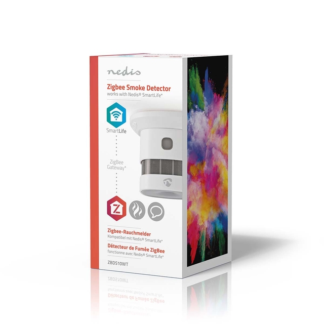 Rookmelder Nedis Smartlife Zigbee 3.0 Wifi 10 jaar sensor wit
