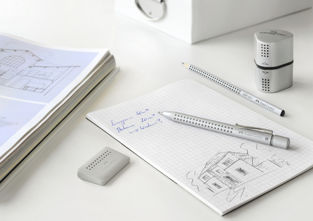 Puntenslijper Faber-Castell 2001 trio grip zilver