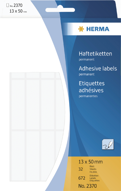 Multi-purpose labels 13x50 white 672 pcs.