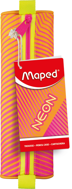 Etui Maped Neon rond oranje-roze