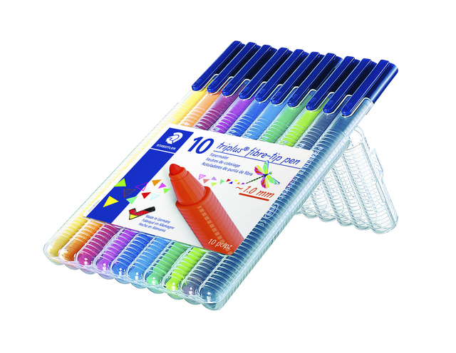 Kleurstift Staedtler 323 Triplus color à 10 stuks assort