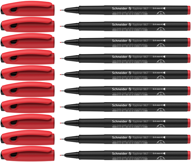 Fineliner Schneider Topliner 967 0,4mm red