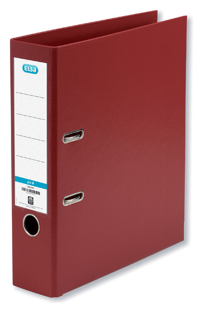 ELBA Lever Arch File Rado "smart Pro+", exchangeable spine label,    A4 Spine 80 mm 2 Rings PP/PP bordeaux