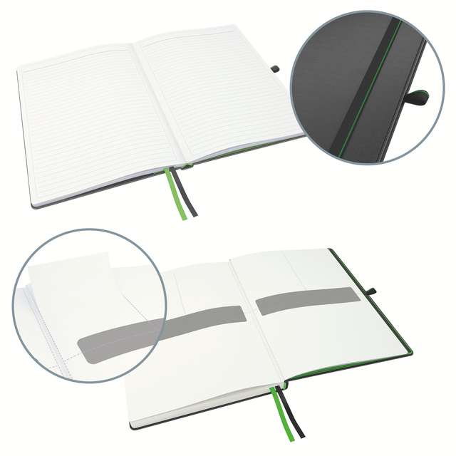 Notitieboek Leitz Complete 187x242mm 160blz 100gr lijn zwart