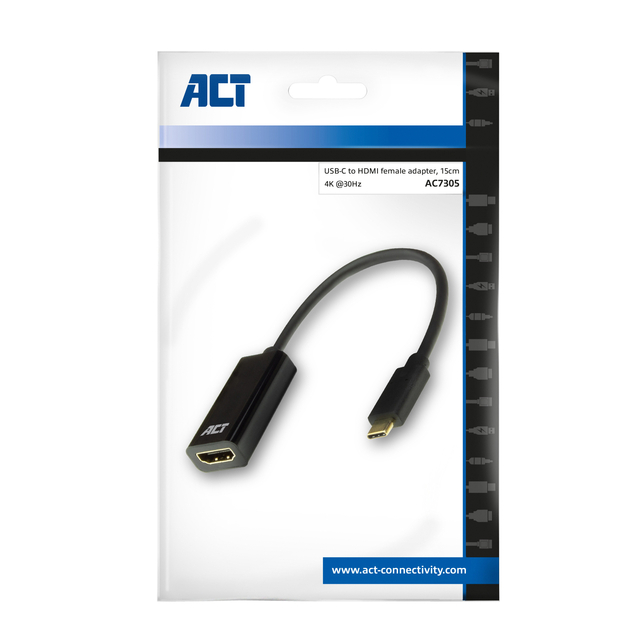 Adapter ACT USB-C naar HDMI 4K 30Hz 0.15 meter