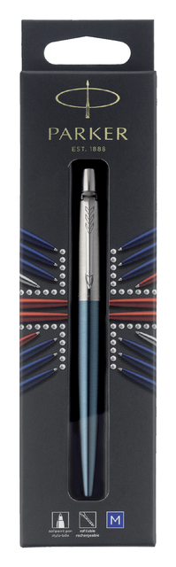 Balpen Parker Jotter Waterloo blue CT medium blister à 1 stu