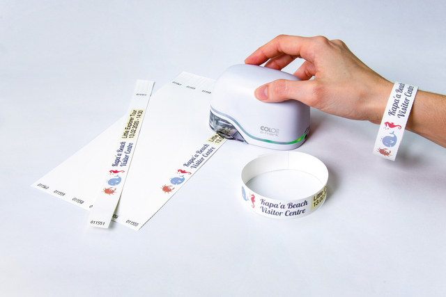 Tekststempel Colop E-Mark polsbandjes 19mm x 250mm 100st