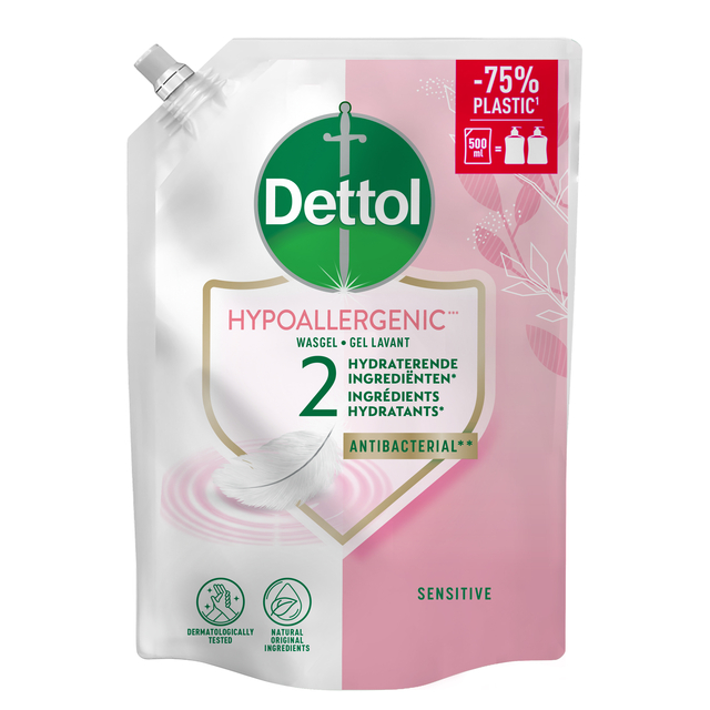 Handzeep Dettol Sensitive antibacterieël 500ml refil