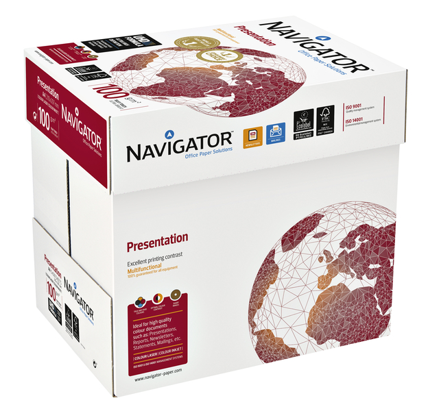 Copy paper Navigator Presentation A4 100gr white 500 sheets