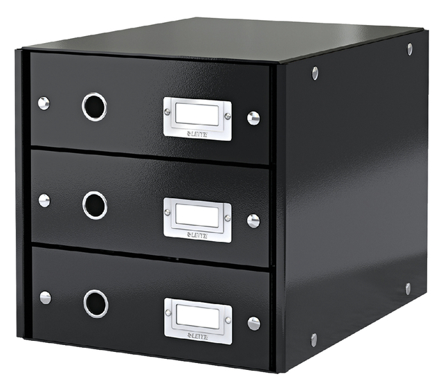 Drawer Cabinet Leitz Click & Store WOW 3 drawers black