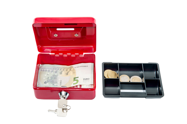 Cash Box with Coin Slot 12,5 x 10,5 x 6,1 cm