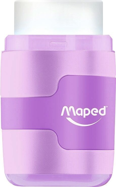Puntenslijper Maped Connect 2gaats met gum display á 20 stuks pastel assort