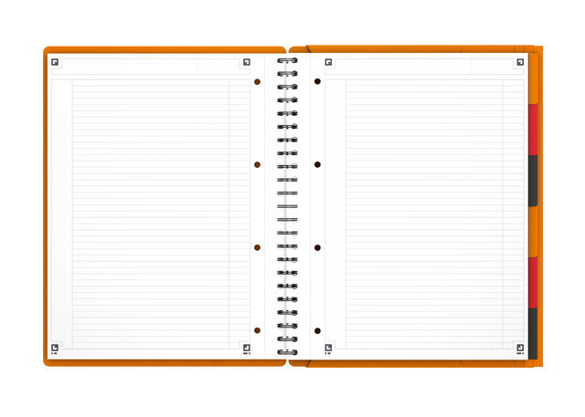 Oxford International A4+ Polypropylene Twin-wire Organiserbook Narrow Ruled 160 Pages Orange SCRIBZEE® Compatibl