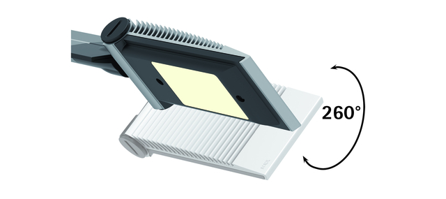 Bureaulamp MAUL Optimus LED dimbaar tafelklem zilver