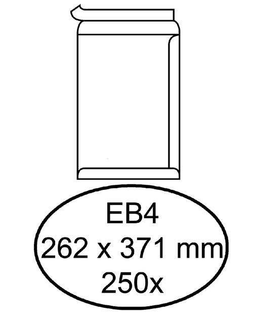 Pocket EB4 p&s white 120gsm FSC