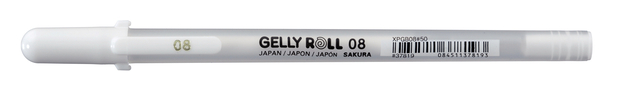 Gelschrijver Sakura Gelly Roll 08 medium 0.4mm wit