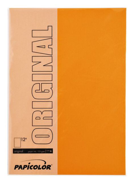 Kopieerpapier Papicolor A4 100gr 12 vel oranje