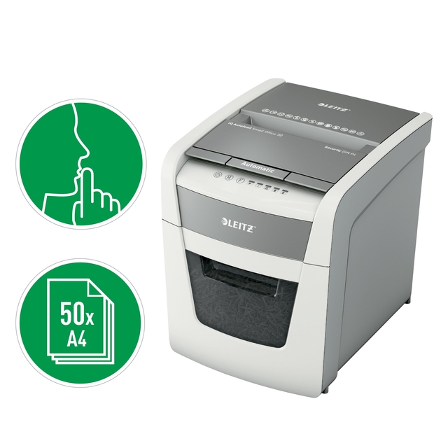 Papiervernietiger Leitz IQ Auto+ Small Office 50X P4 snippers 4x28mm