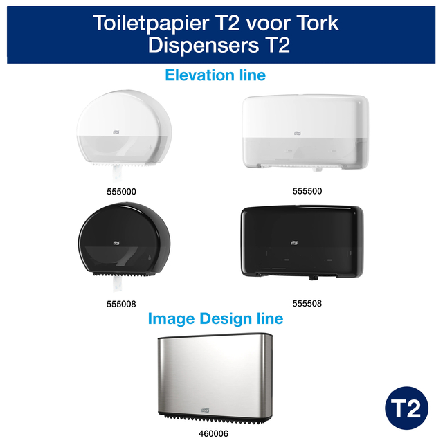 Tork Mini Jumbo Toilet Roll 2ply white 170 m T2 Advanced