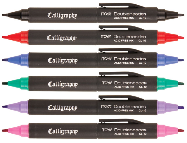 Kalligrafiepen Itoya CL-10 1.5 èn 3.0mm zwar