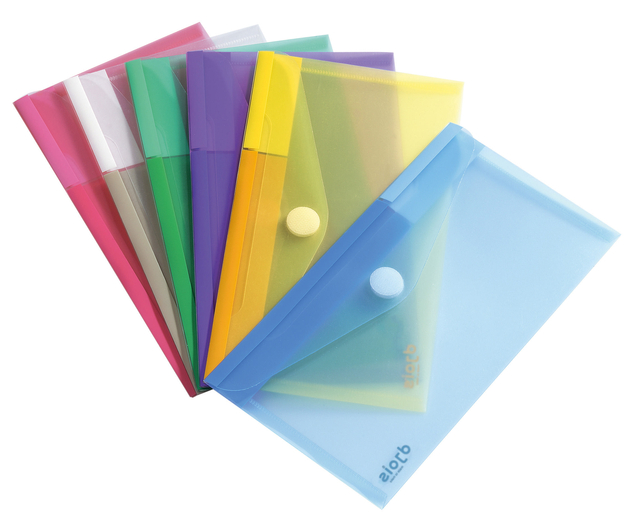 Enveloptas Djois Color Collection horizontaal 250x135mm assorti