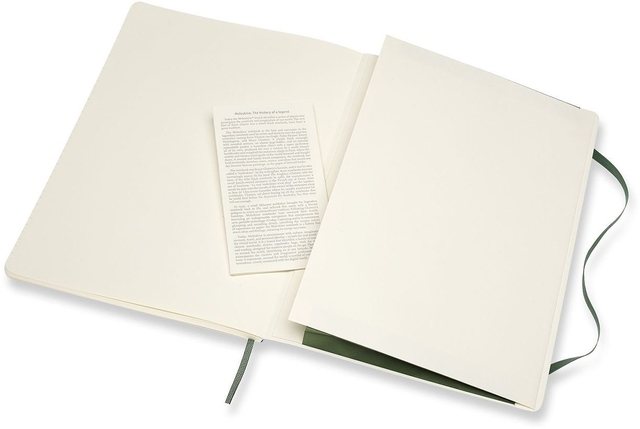 Notitieboek Moleskine XL 190x250mm lijn soft cover myrtle green