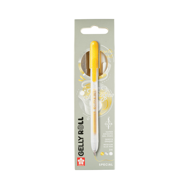 Gelschrijver Sakura Gelly Roll Special 08 klikfunctie set à 3 kleuren gou