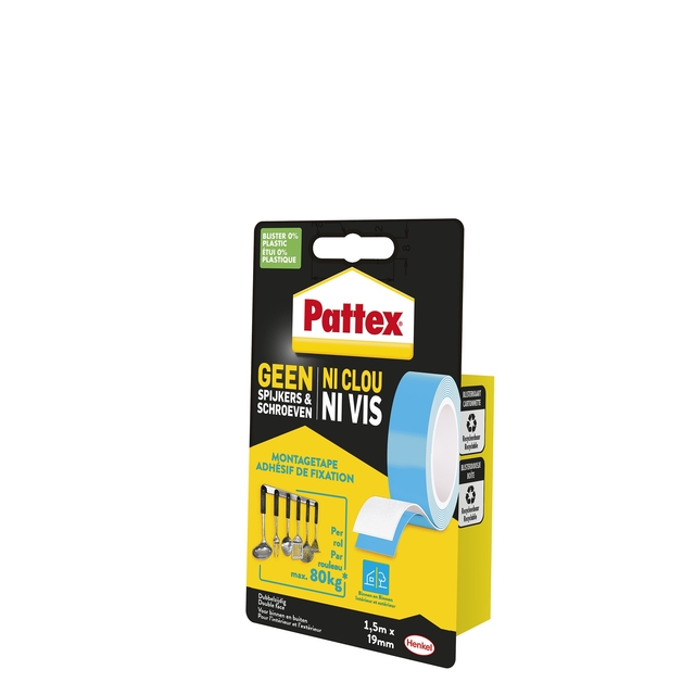 Adhesive tape Pattex Super mounting 20kg double-sided for indoor use