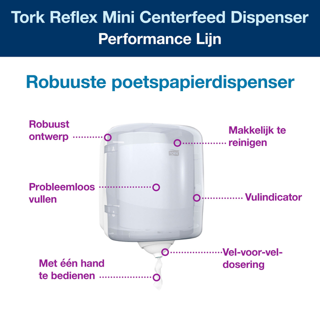 Dispenser Tork Reflex™M4 sheet-by-sheet performance white 4731