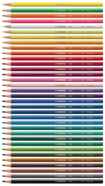 Kleurpotloden STABILO 979 color assorti kartonnen etui à 24 stuk