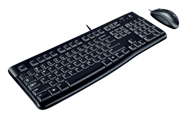 Toetsenbord Logitech MK120 Qwerty + muis USB zwart