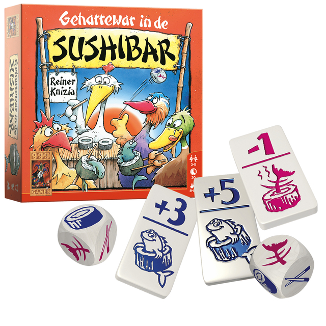 Dobbelspel Geharrewar in de Sushibar
