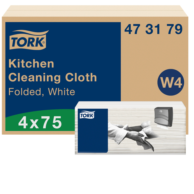Cleaning cloth Tork Kitchen Cleaning W4 extra absorbent white 473179