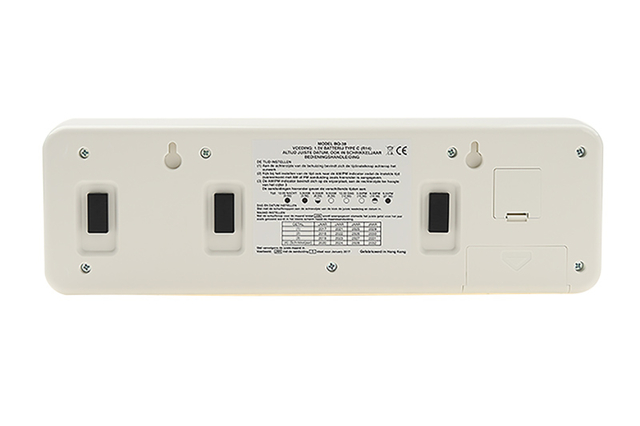Kalenderklok Twemco BQ-38 wit Nederlands