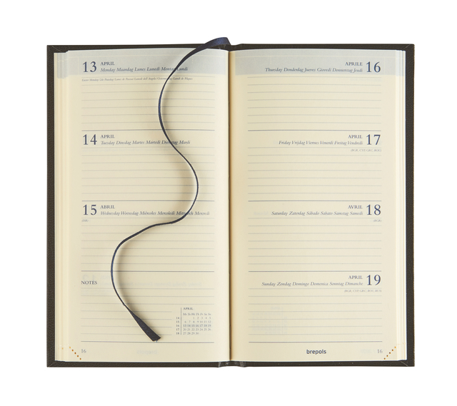 Agenda 2027 Brepols Interplan Colora 7dagen/2pag taupe, roze, dblauw