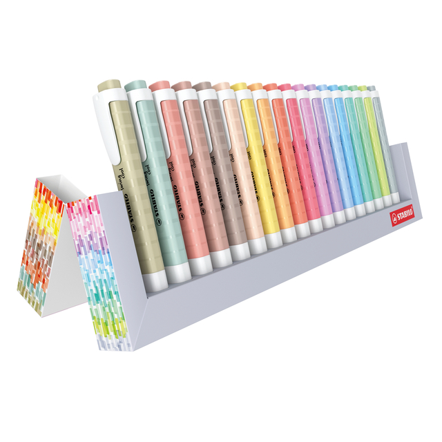 Markeerstift STABILO Swing cool nature colors deskset 18 stuks