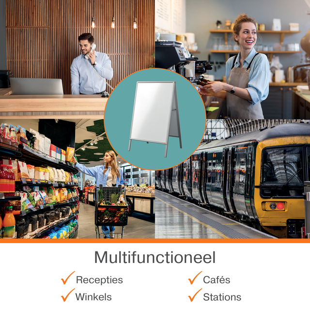 Stoepbord Nobo Essence A1 met verstekhoeken