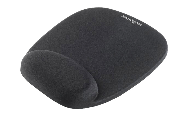 Muismat Kensington met polsondersteuning foam zwart