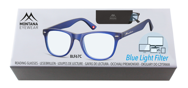 Leesbril Montana +2.00 dtp blue light filter blauw