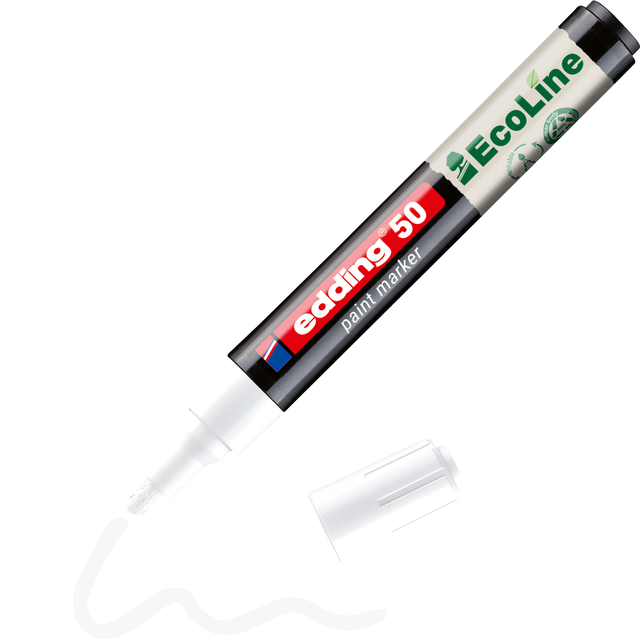 Paintmarker edding 50 EcoLine op waterbasis 2-3mm wit