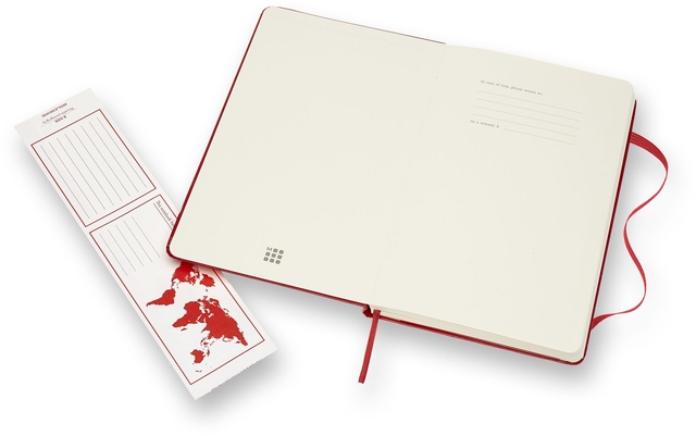 Notitieboek Moleskine large 130x210mm lijn hard cover  rood