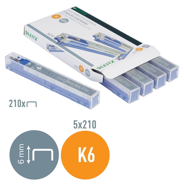 Nieten Leitz cartridge K6 5x210 stuks