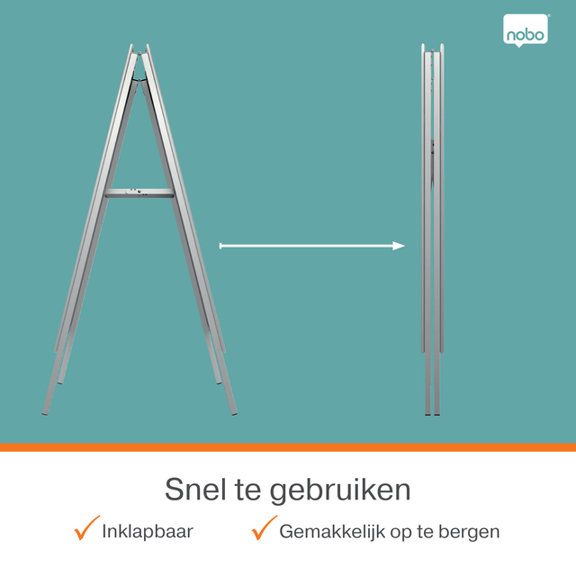 Stoepbord Nobo Essence A1 met verstekhoeken