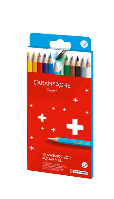 Kleurpotloden Caran D'ache aquarel doos à 12stuk