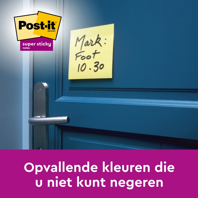 Memo pad Post-it 654 Super Sticky 76x76mm yellow 14+2 free